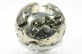 Polished Pyrite Sphere - Peru #228359-2